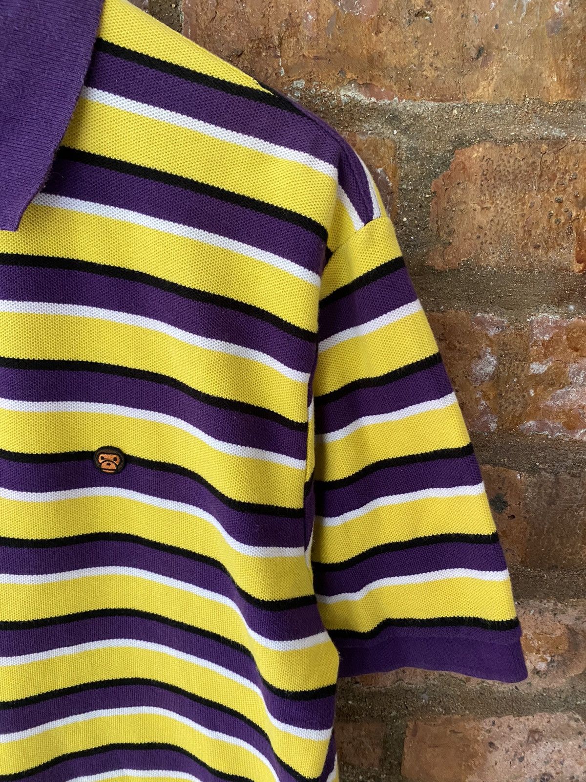Bape 2008 Bape Milo stripe polo Size US L / EU 52-54 / 3 - 5 Thumbnail