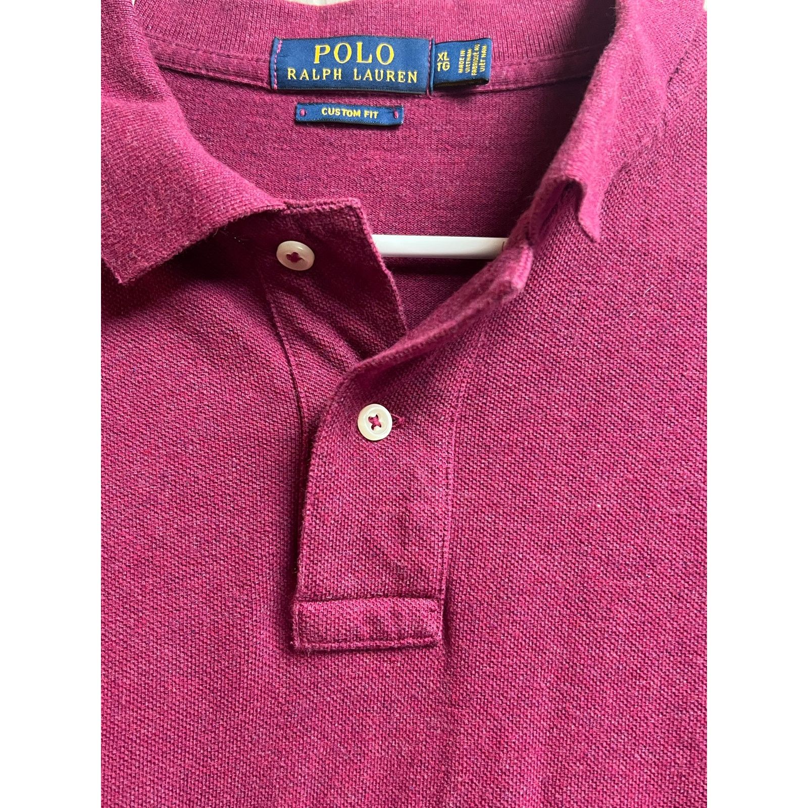 Polo Ralph Lauren Polo Ralph Lauren Men's Purplish Custom Fit Polo XL Size US XL / EU 56 / 4 - 4 Thumbnail