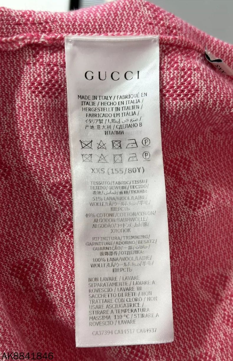 Gucci Gucci Pink full-print gold-button cardigan sweater 2502-Nex Size US XXS / EU 40 - 4 Thumbnail