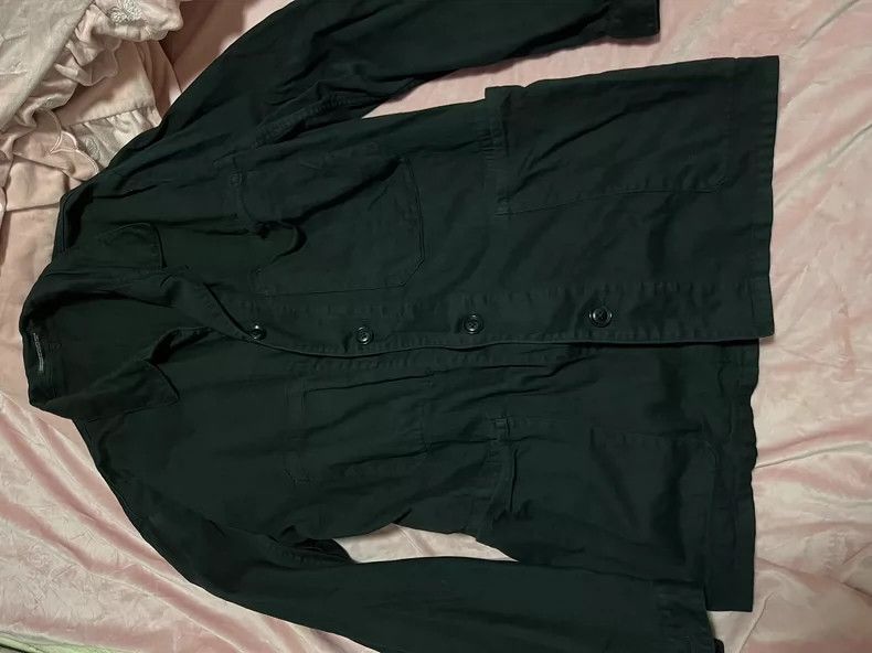 Yohji Yamamoto Yohji Yamamoto Black cotton print jacket with logo jacket Size US XL / EU 56 / 4 - 2 Thumbnail