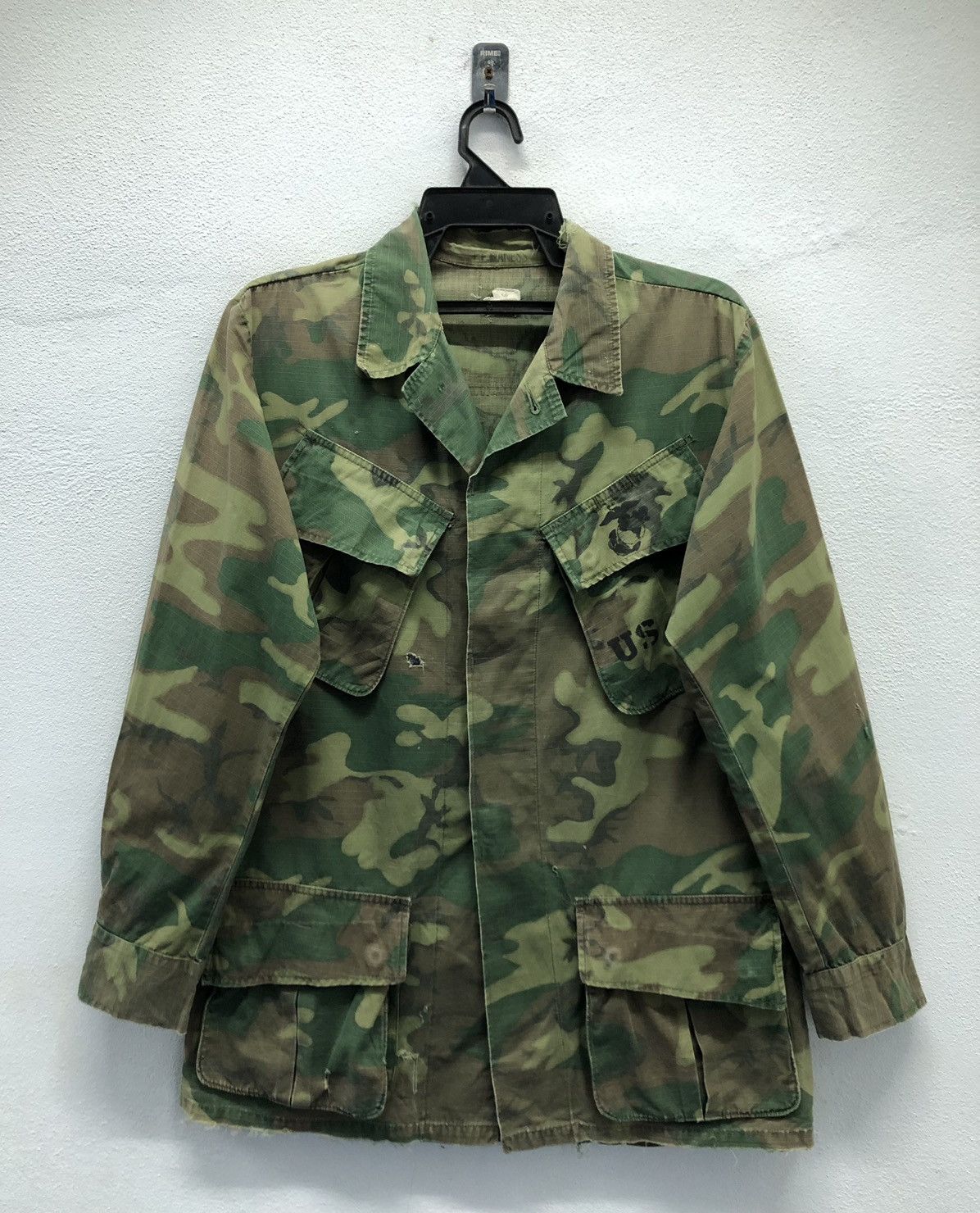 Vintage Vintage Us Army Woodland Camo Military Field Jacket Size US L / EU 52-54 / 3 - 1 Thumbnail