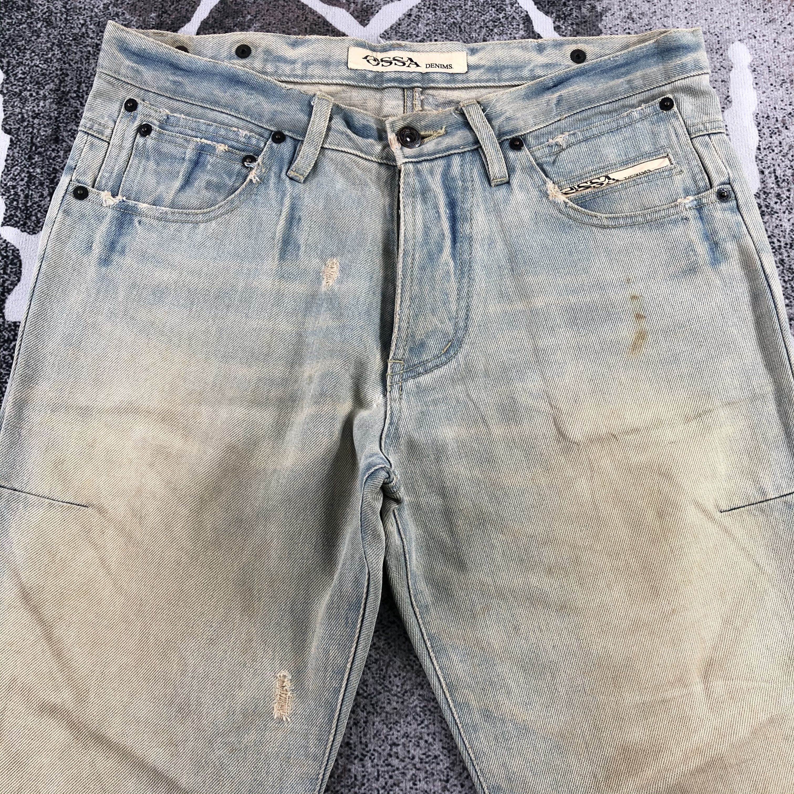 Japanese Brand Ossa Mondo Jeans Rusty Faded Blue Denim KJ750 Size US 34 / EU 50 - 3 Thumbnail