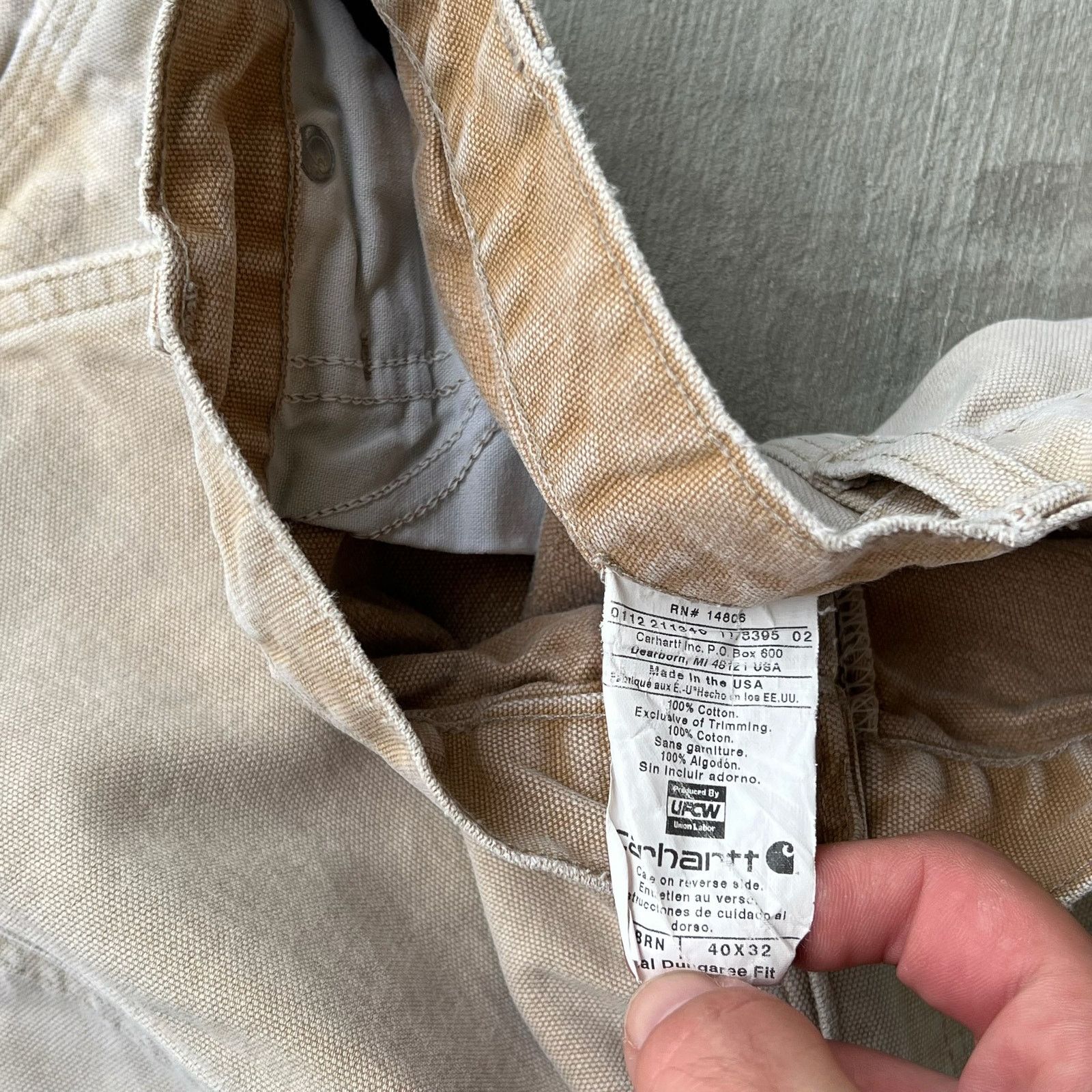Carhartt × Vintage Carhartt faded brown double knee work wear carpenter pants Size US 36 / EU 52 - 7 Thumbnail