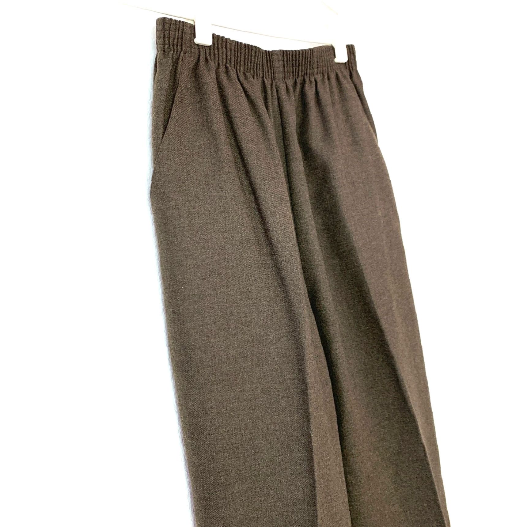 Vintage VINTAGE Briggs Brown Polyester Trousers Pants Womens 8 Inseam 27 Elastic Waist 1980s Size 30" / US 8 / IT 44 - 2 Thumbnail
