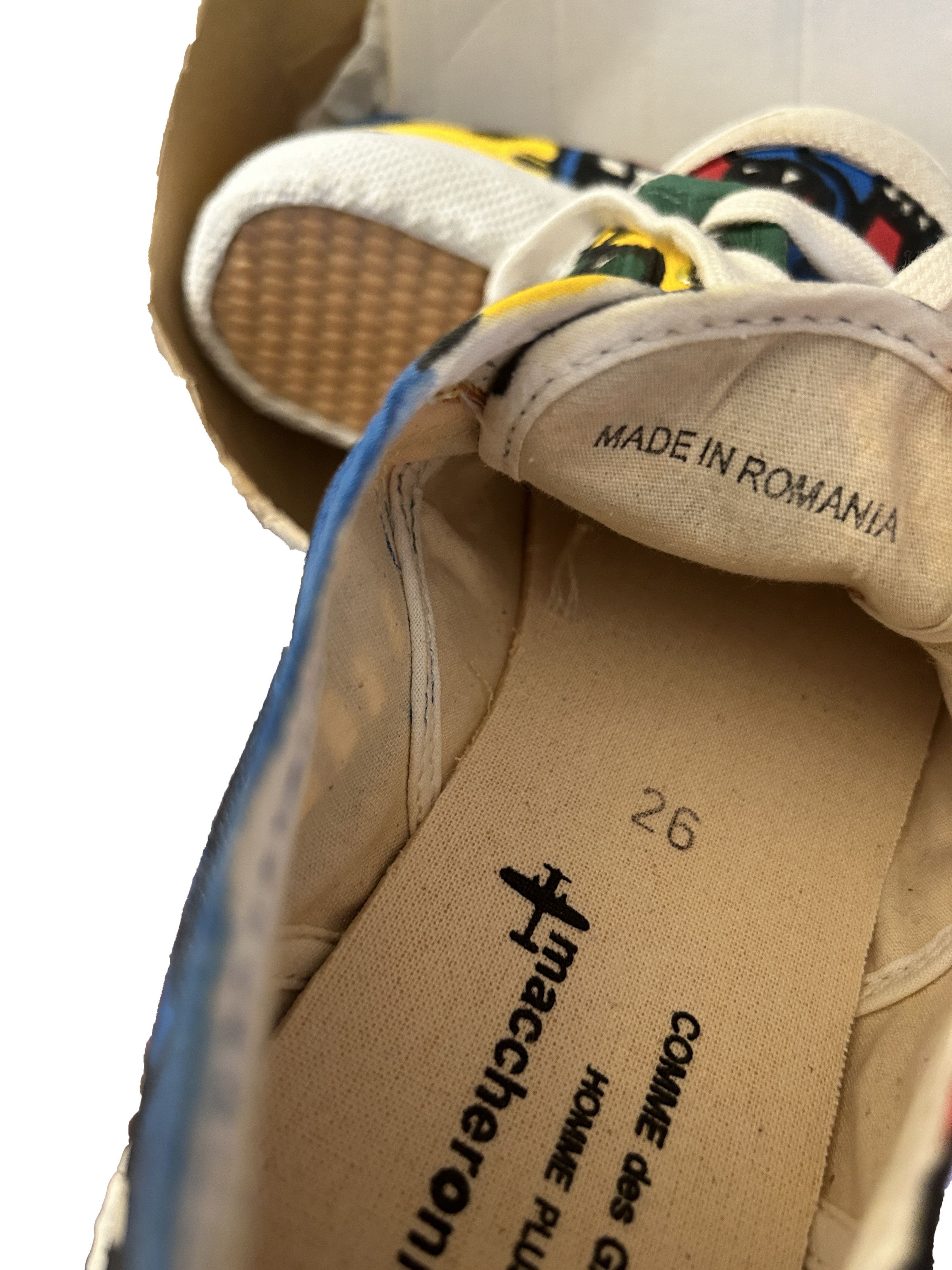 Comme des Garcons Homme Plus Hand Painted Yellow sneaker maccheronian plimsolls Size US 8 / EU 41 - 3 Thumbnail