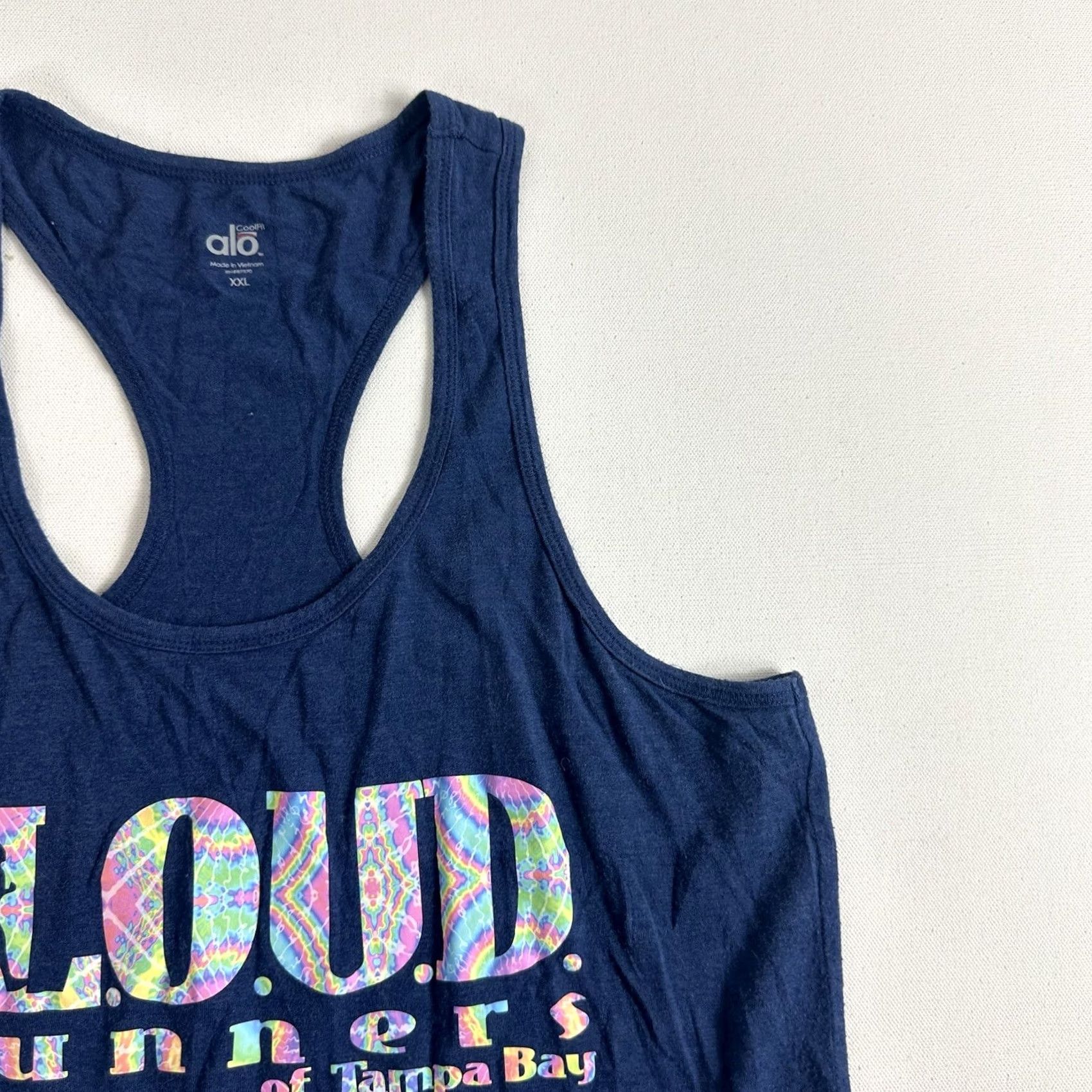 Alo ALO Cool Fit Racerback Tank Top Womens 2XL Blue Running Active Gym Training Yoga Shirt Size XXL / US 16-18 / IT 52-54 - 4 Thumbnail