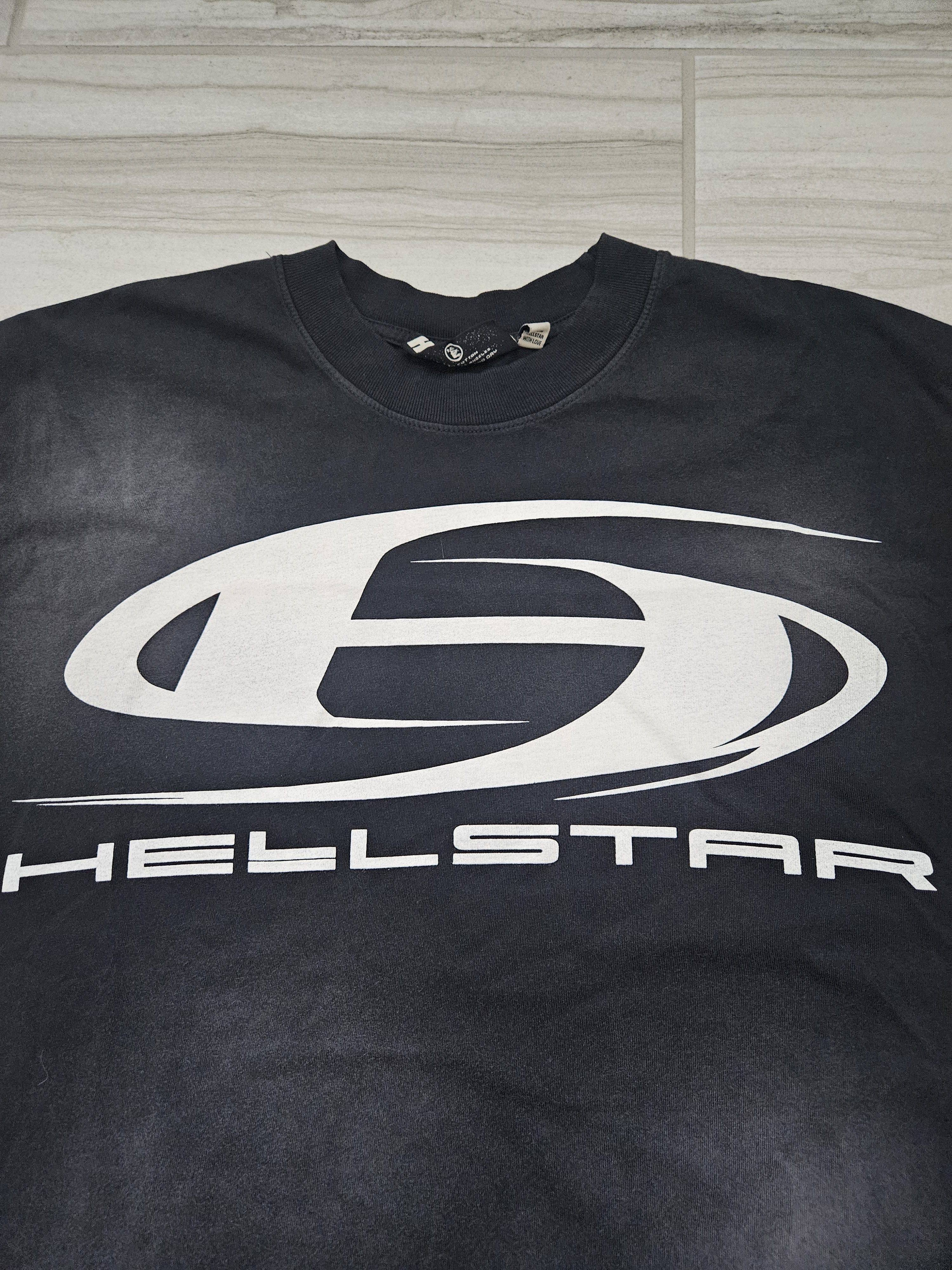 HELLSTAR SAMPLE PROTO Oversized Oval H Logo Black T Shirt Size US M / EU 48-50 / 2 - 3 Thumbnail