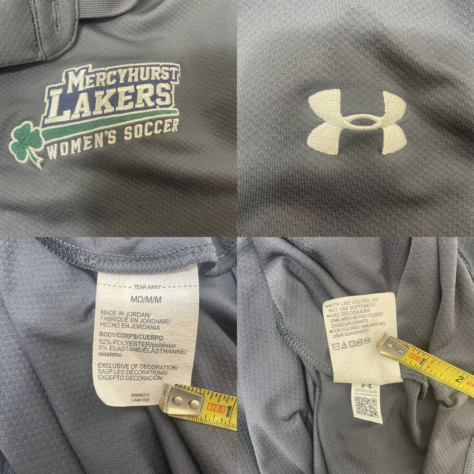 Under Armour Mercyhurst University Lakers Women Soccer Polo Shirt - Gray - Medium - Under Armour HeatGear Size M / US 6-8 / IT 42-44 - 8 Thumbnail