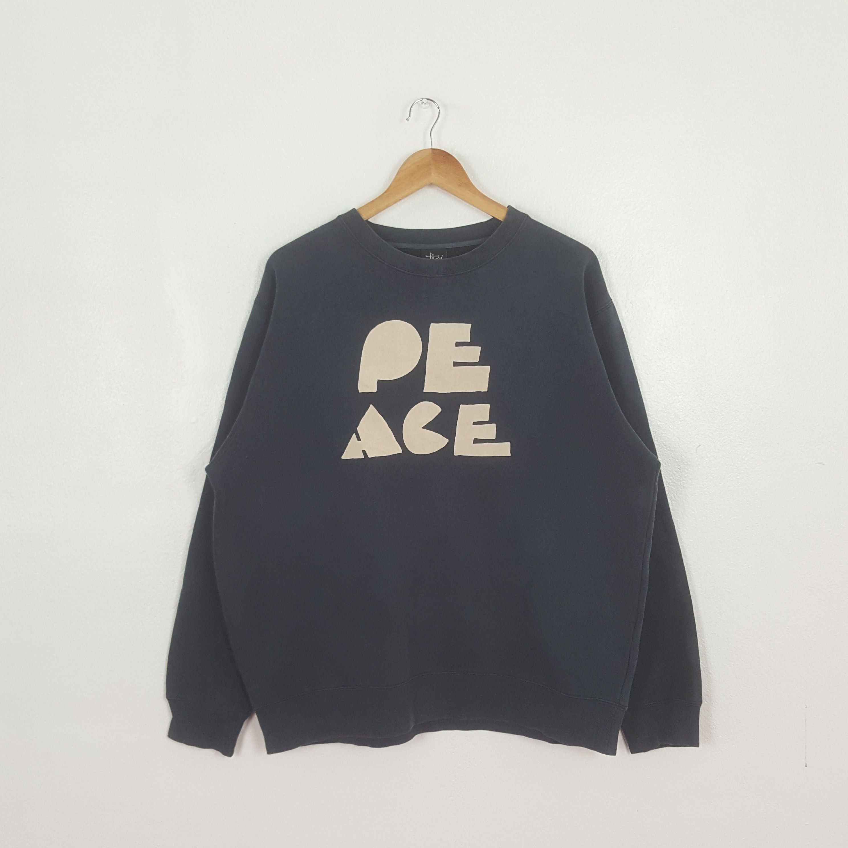 Stussy Vintage Stussy Peace Streetwear Sweatshirt C322N16 Size US XL / EU 56 / 4 - 1 Thumbnail