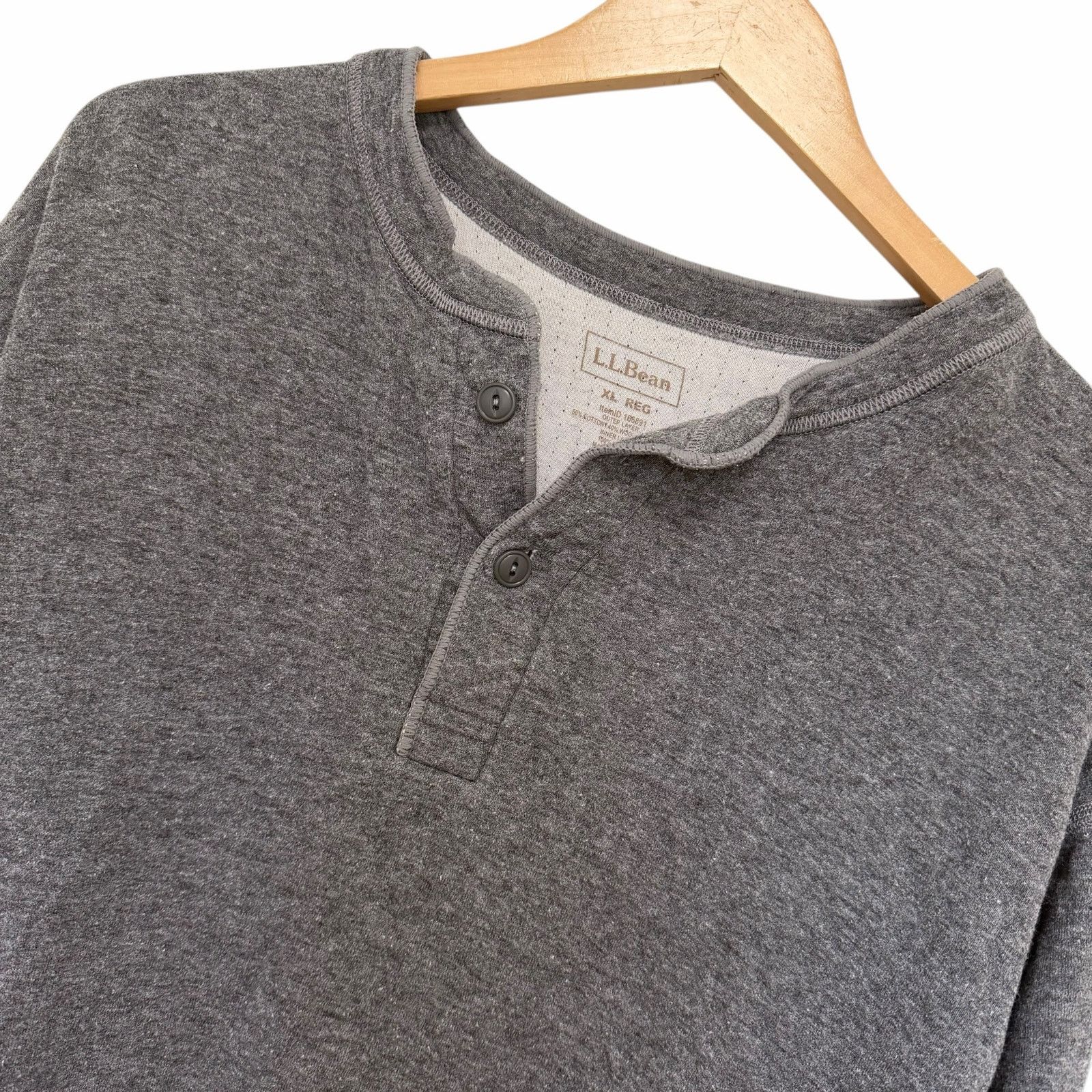 L.L. Bean LL Bean River Driver Henley Wool Blend Long Sleeve Shirt XL Size US XL / EU 56 / 4 - 1 Thumbnail