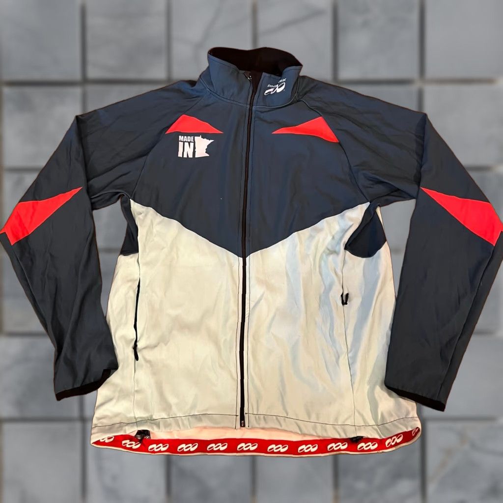 Vintage Podium Wear Jacket Unisex Adults XS Zip Performance Green Gray Running Coat Track Jacket Size XS / US 0-2 / IT 36-38 - 1 Thumbnail