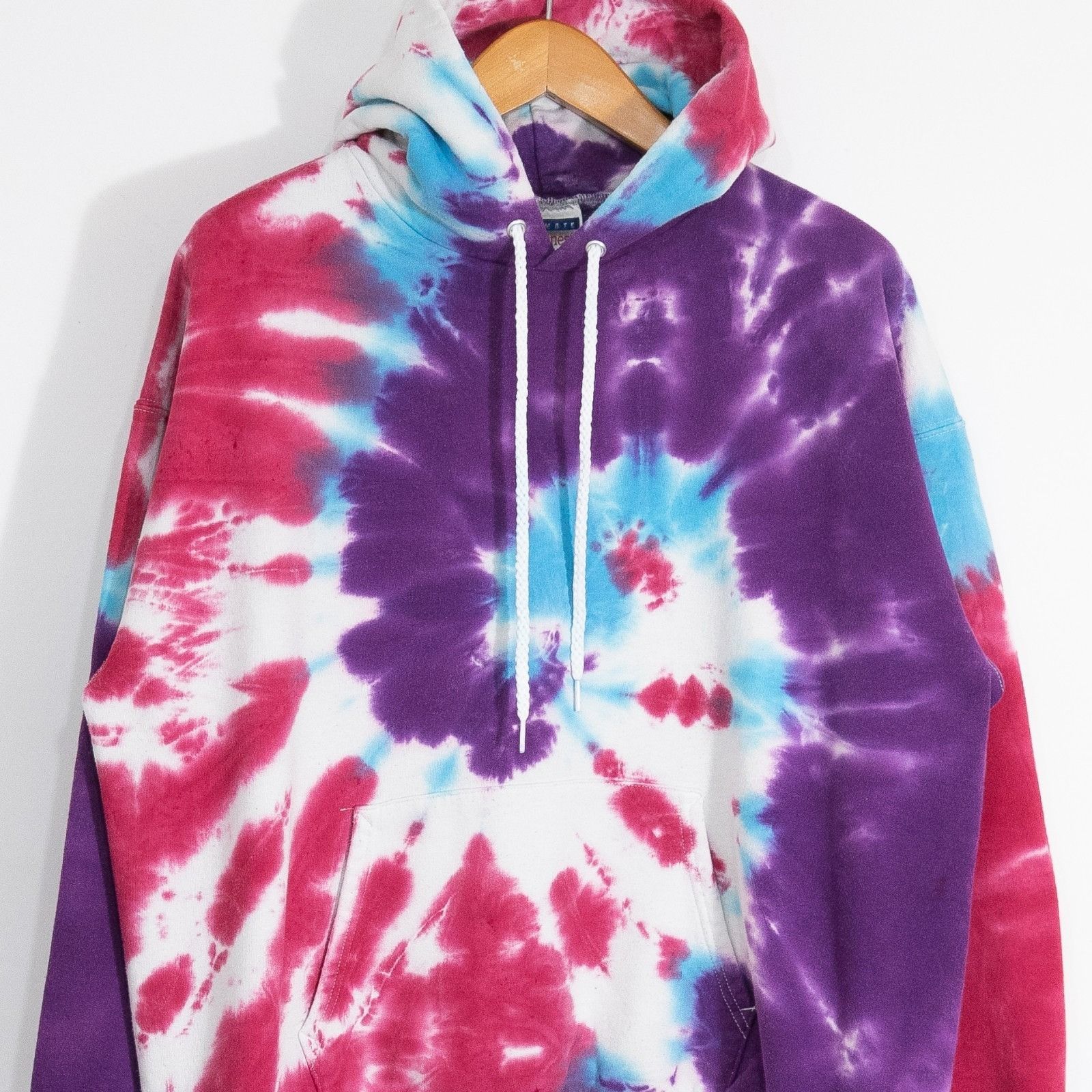 Vintage Vintage Hanes Tie Dye Blank Hoodie Mens XL Sweatshirt Hippie Size US XL / EU 56 / 4 - 2 Thumbnail
