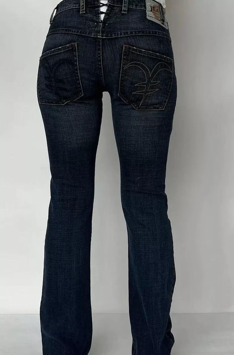 Michiko Koshino Y2K Michiko Koshino Lace-Up Bootcut Jeans | Size 28 Size 28" / US 6 / IT 42 - 3 Thumbnail