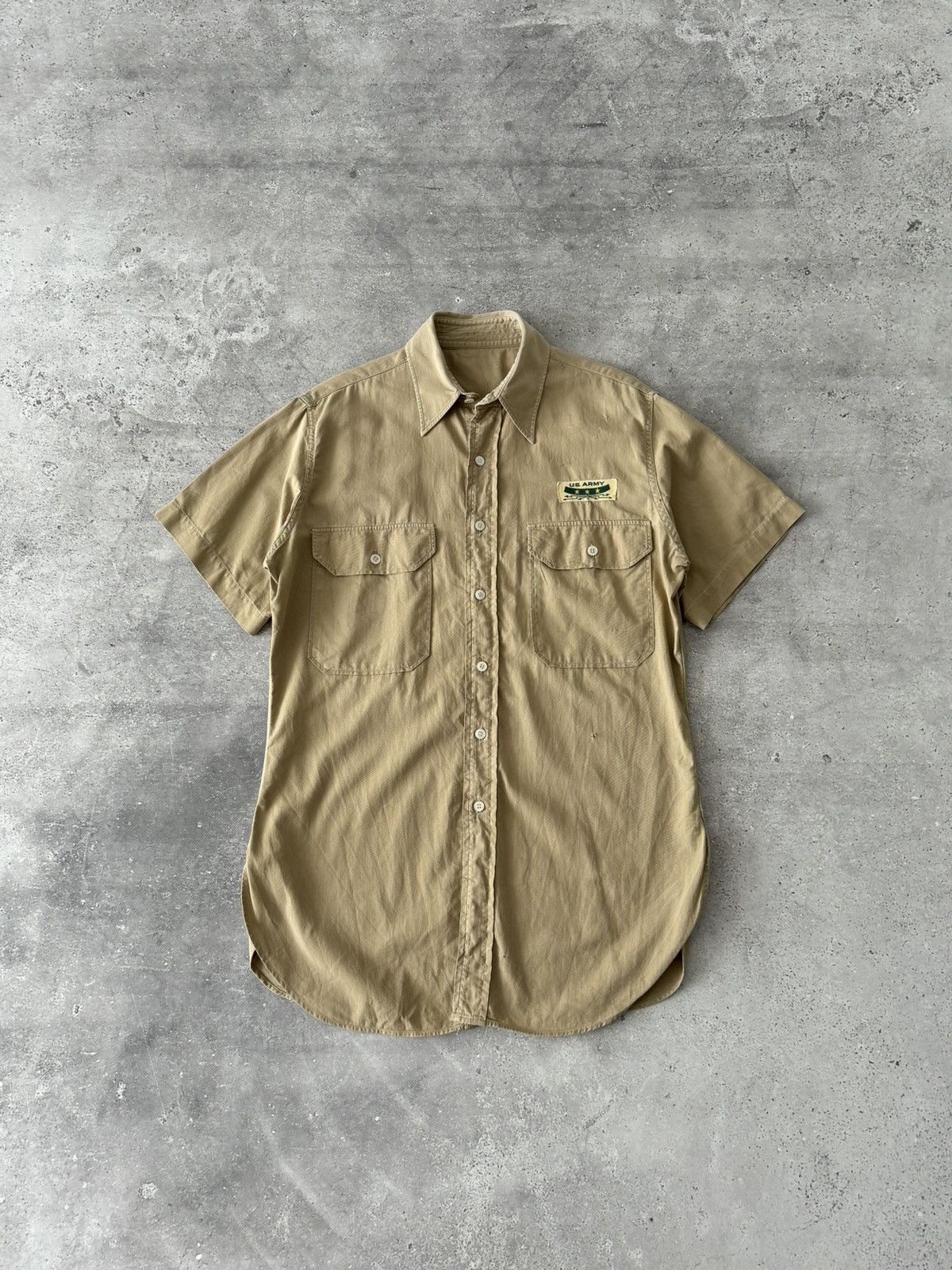 Other Antique WW2 US Army Summer Short Sleeve Button Shirt Size US M / EU 48-50 / 2 - 2 Thumbnail