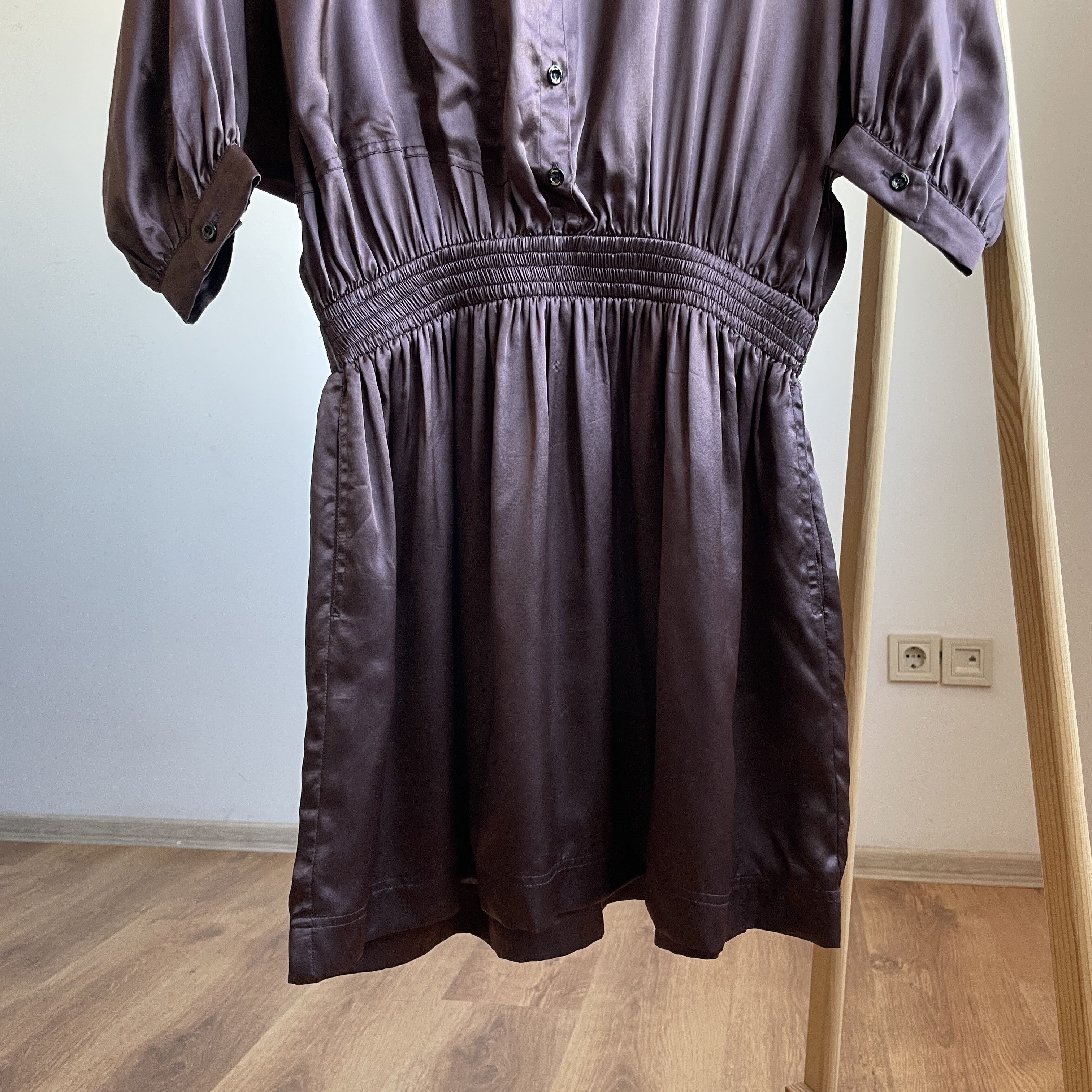 Burberry Thomas Burberry Melish Belt Silk Midi Shirt Dress Size S Size S / US 4 / IT 40 - 6 Thumbnail