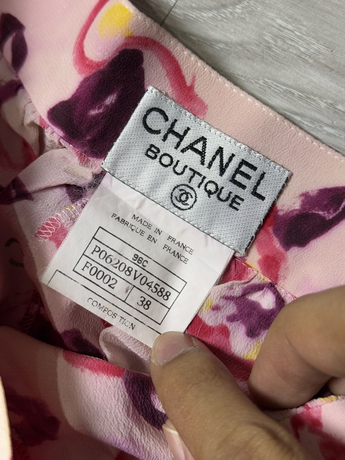 Chanel × Karl Lagerfeld Vintage Chanel - 1996 Floral Silk Pants - Karl Lagerfeld Size 26" / US 2 / IT 38 - 6 Thumbnail