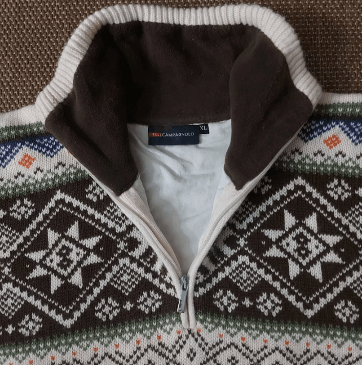 Vintage Vintage Flli Campagnolo Wool Blend Nordic Winter Sweater XL Size US XL / EU 56 / 4 - 3 Thumbnail