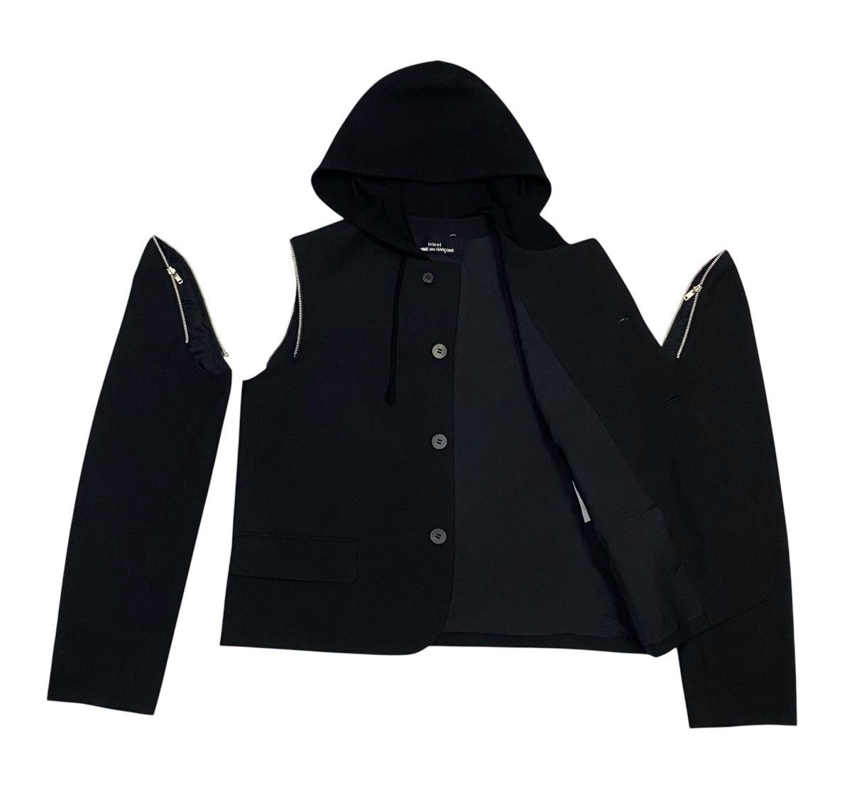 Tricot Comme des Garcons Tricot Comme Des Garcons AD1990 Modular Wool Hoodie Jacket Size M / US 6-8 / IT 42-44 - 5 Thumbnail