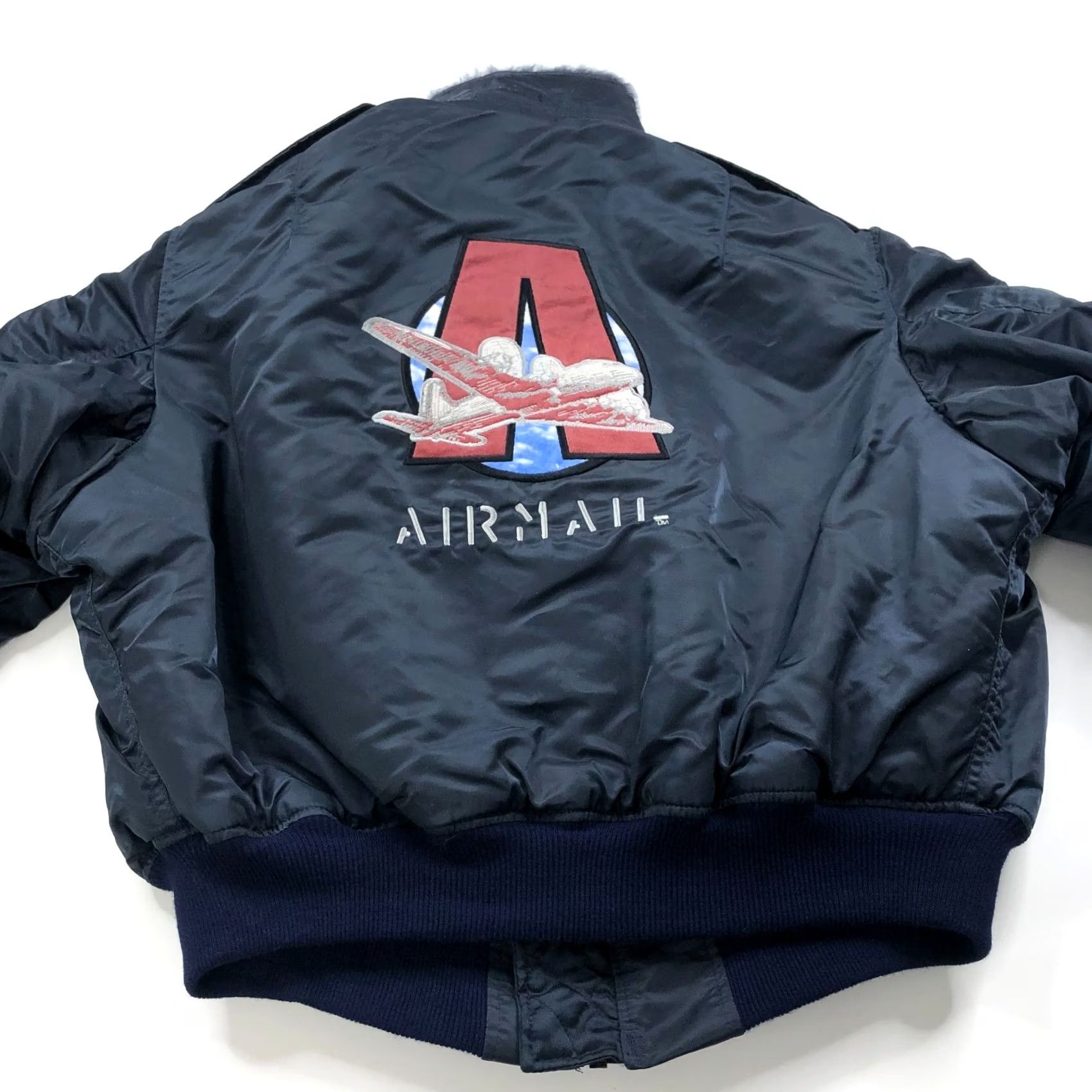 Avirex VINTAGE Avirex Airmail Bomber Jacket Mens 2XL Green Nylon Fur Collar USA MINT Size US XXL / EU 58 / 5 - 5 Thumbnail