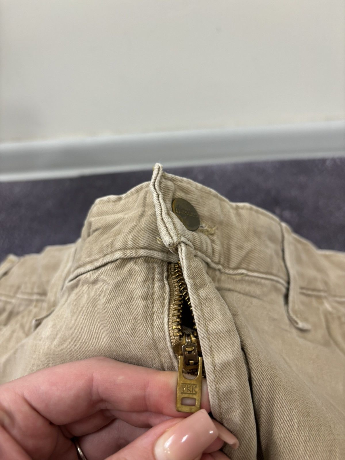 Carhartt Vintage Carhartt USA Cream Work Hype Baggy Carpenter Pants Size US 36 / EU 52 - 12 Thumbnail