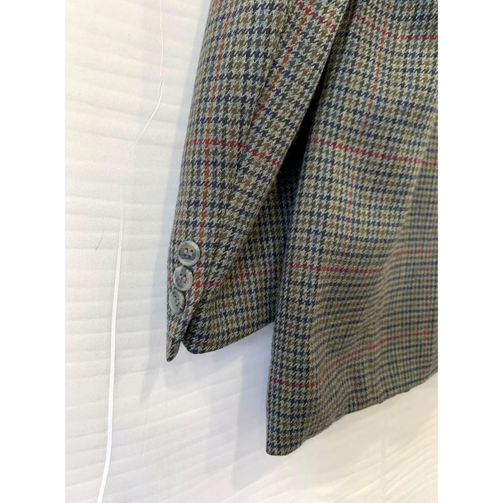 Paul Smith VINTAGE Paul Smith Tailor Blazer Mens 48R Brown Houndstooth Tweed Wool Sport Coat Mens XL Size 48R - 7 Thumbnail