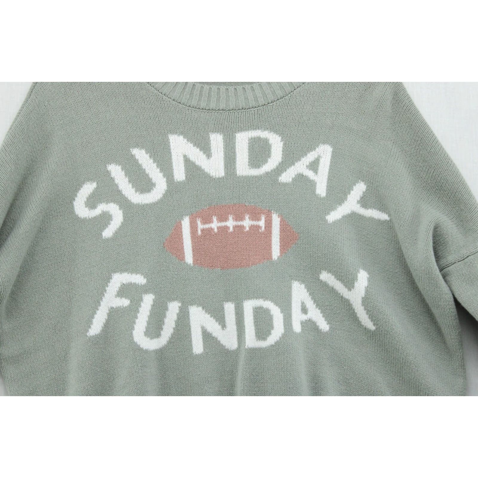 Madison Moon & Madison Sweater Women's Medium Green "Sunday Funday" Football Sweater Size M / US 6-8 / IT 42-44 - 2 Thumbnail