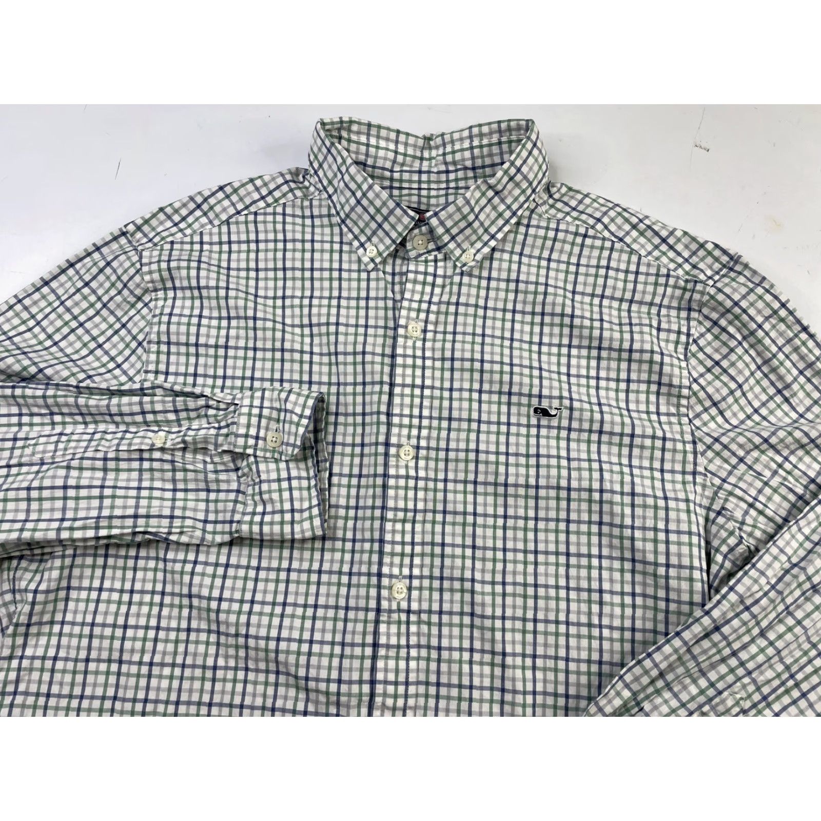 Vineyard Vines Vineyard Vines Men’s Classic Fit Whale Button-Down Shirt Plaid Size L Color Multicolor Pattern Check Button Up Long Sleeve Cotton Size US L / EU 52-54 / 3 - 2 Thumbnail