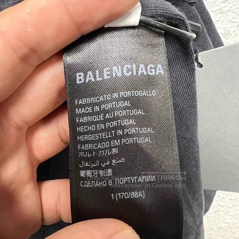 Balenciaga Balenciaga Black Washed Short Sleeve Size US S / EU 44-46 / 1 - 5 Thumbnail
