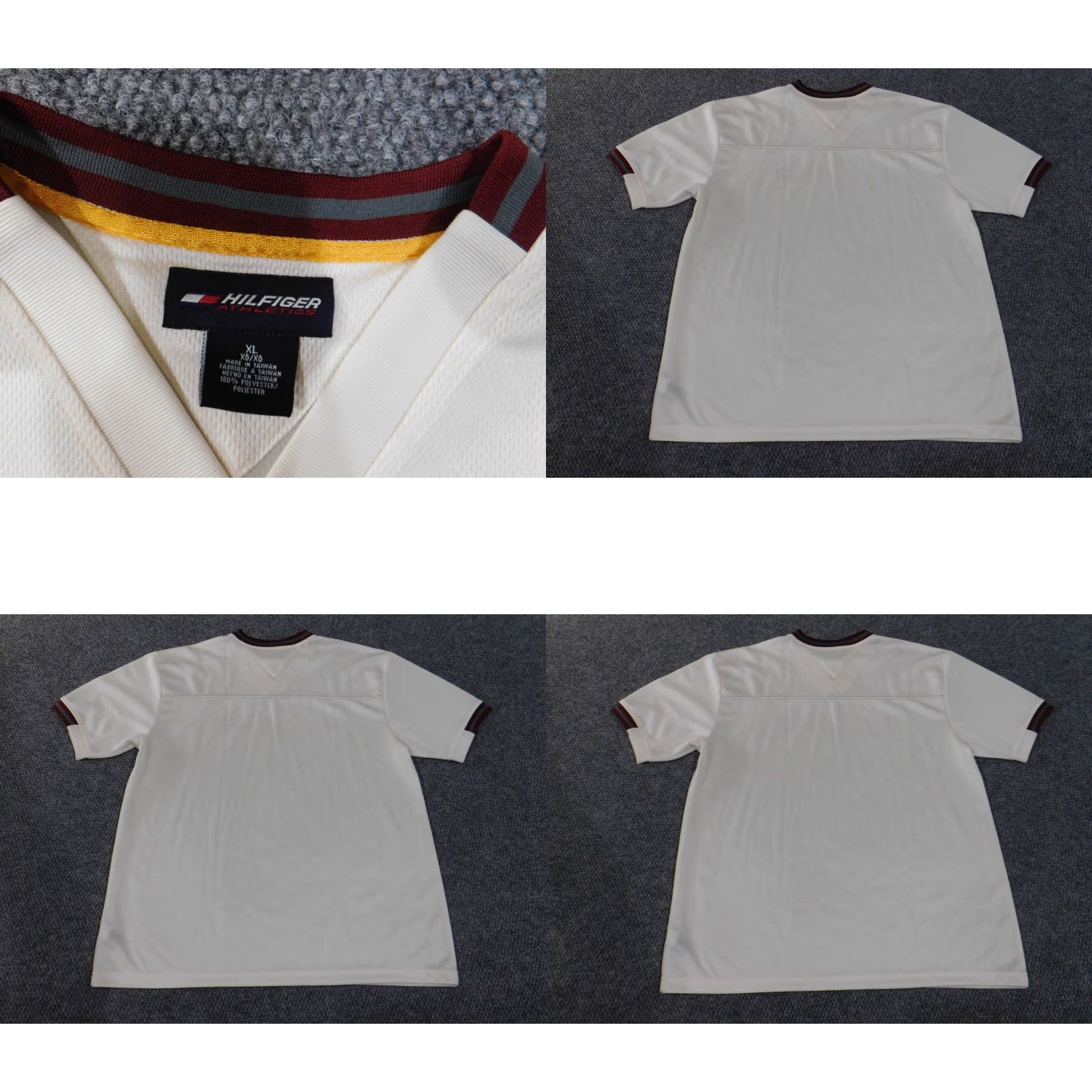 Tommy Hilfiger VINTAGE Tommy Hilfiger Shirt XL White Mens Athletics Stretch Retro Y2K Size US XL / EU 56 / 4 - 8 Thumbnail