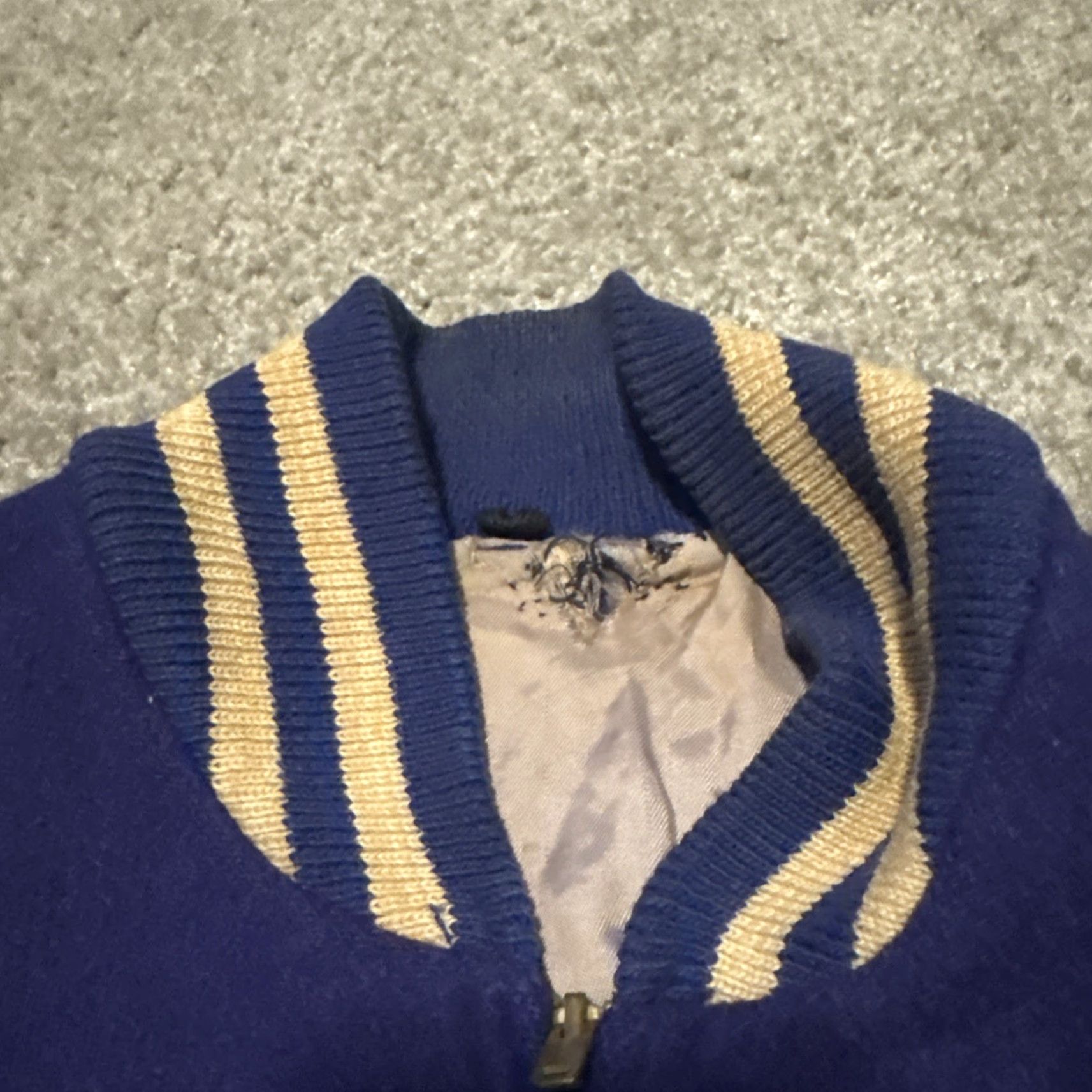 Vintage VINTAGE 1960s Varsity Jacket Wool Purple Zanesville Ohio Unbranded Unisex Adults M Size Letterman School Size US M / EU 48-50 / 2 - 6 Thumbnail