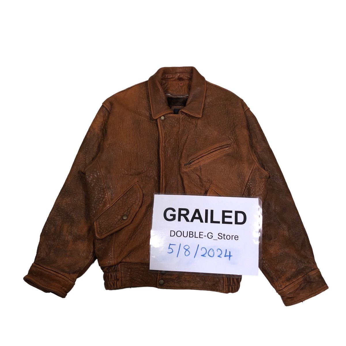 Vintage 📌VINTAGE FLY LEATHER JACKET D’HOMME A HOMME JAPAN MADE Size US M / EU 48-50 / 2 - 1 Thumbnail