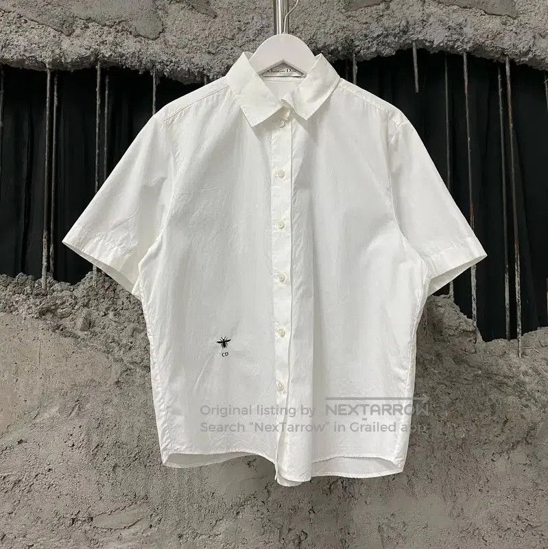 Dior Dior White Cotton Short Sleeve Shirt . Size XXS / US 00 / IT 34 - 1 Thumbnail