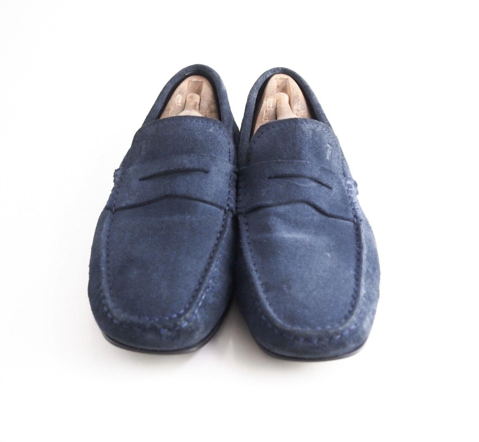 Tod's Tod's Penny LoafersBlue Suede Mens US 8 EU 41 $580 Size US 8 / EU 41 - 3 Thumbnail