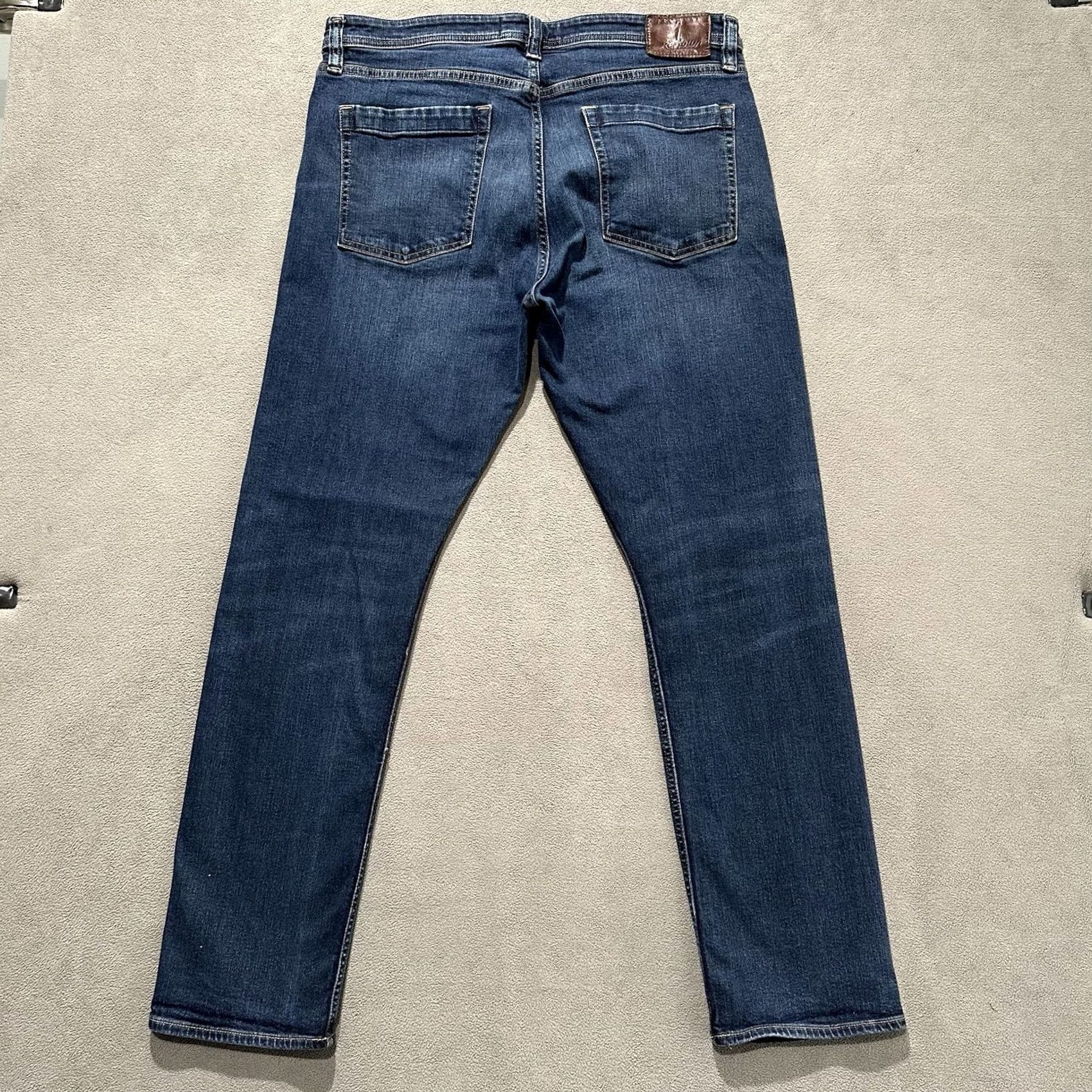 Denime Revtown Jeans 36x32 Blue Medium Wash Regular Fit 5-Pocket Denim Straight Men's JeansMens Size US 36 / EU 52 - 2 Thumbnail