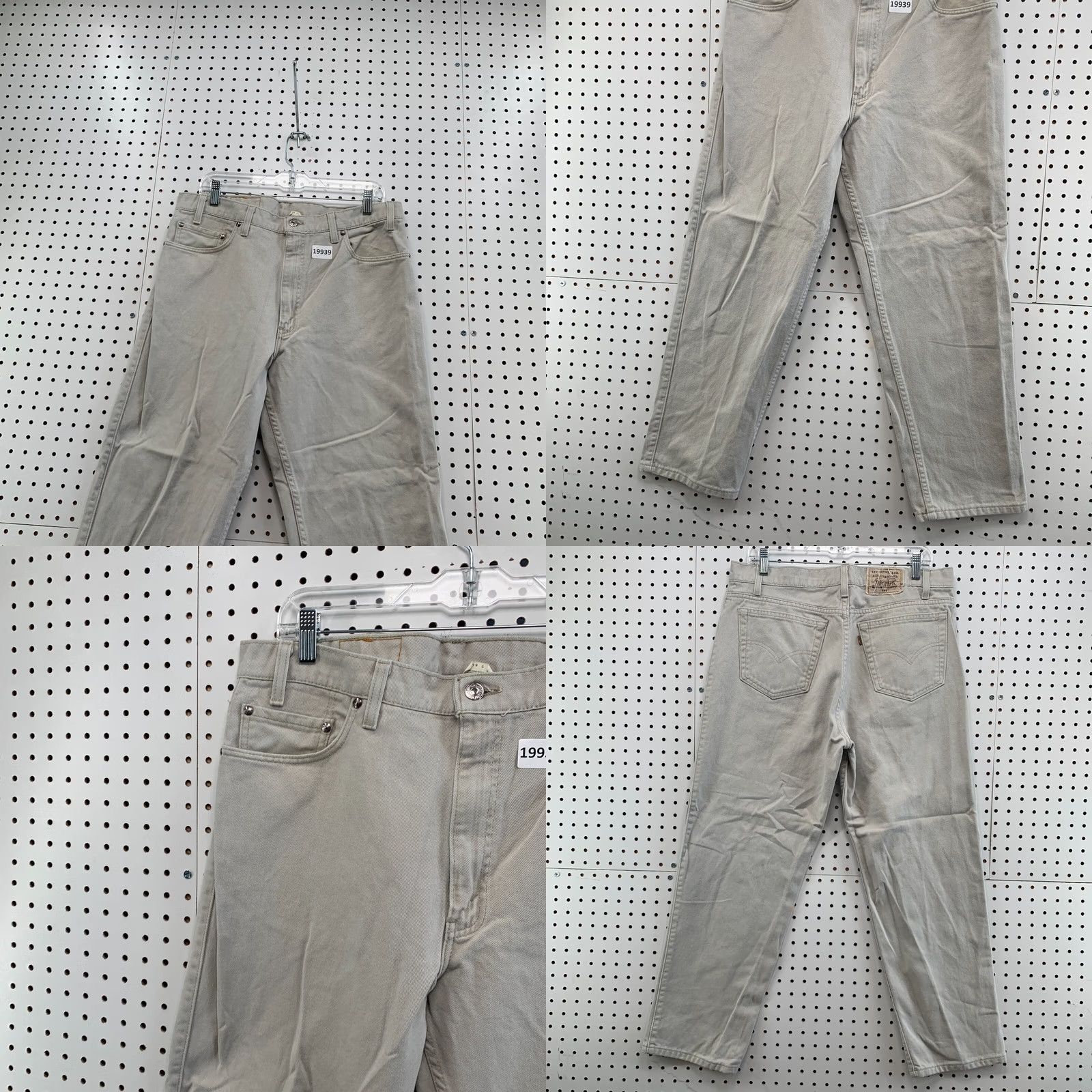 Levi's VINTAGE Levis 540 Jeans Mens 36x29 Fits 34x27 Beige Denim Relaxed Made USA 90s Size US 36 / EU 52 - 8 Thumbnail