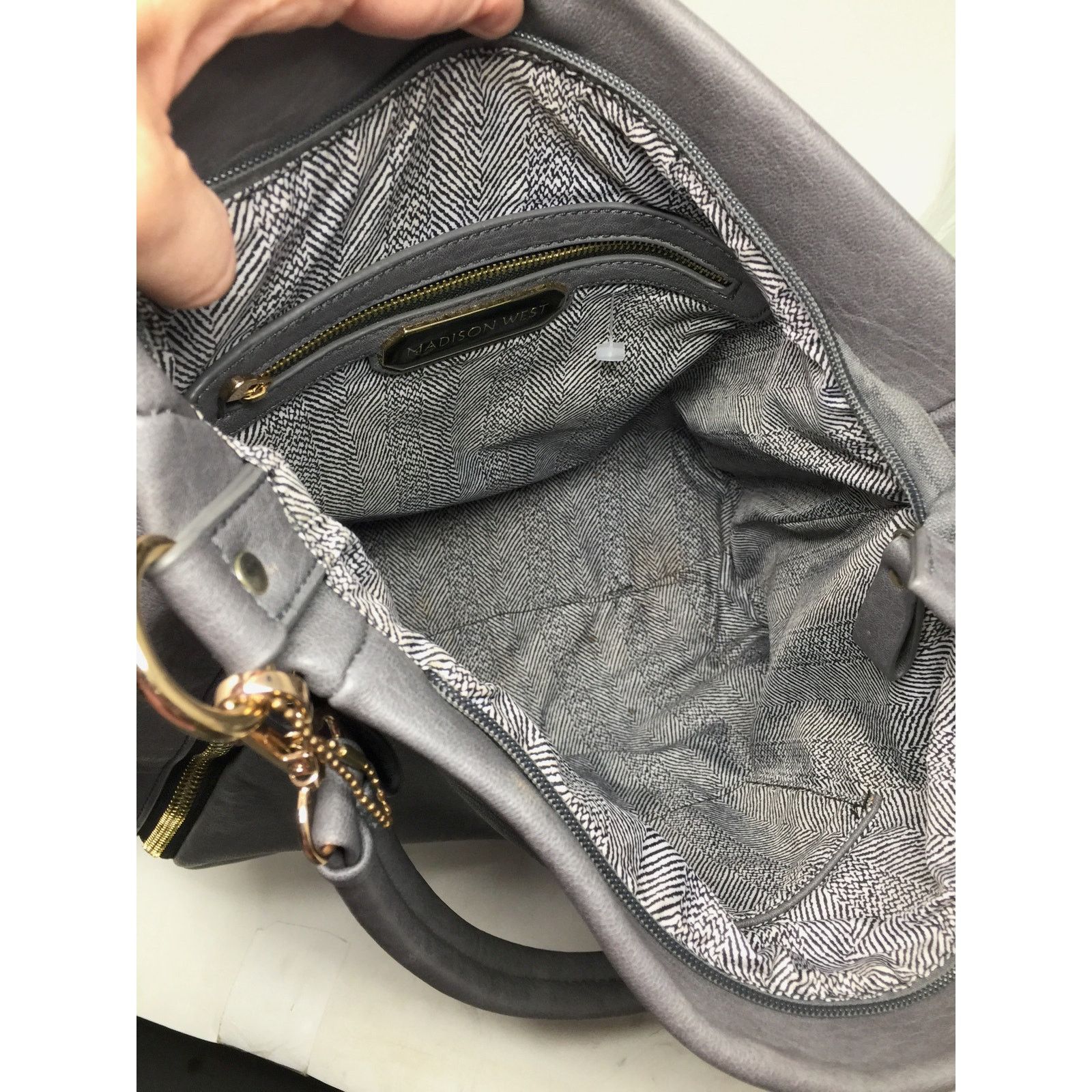 Other Madison West Distressed Gray Hobo Bag Size ONE SIZE - 12 Thumbnail
