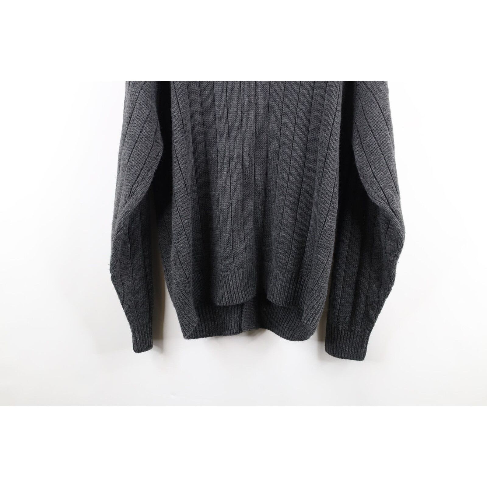 Vintage Vintage 90s Cable Knit Kurt Cobain Cardigan Sweater Size US L / EU 52-54 / 3 - 8 Thumbnail