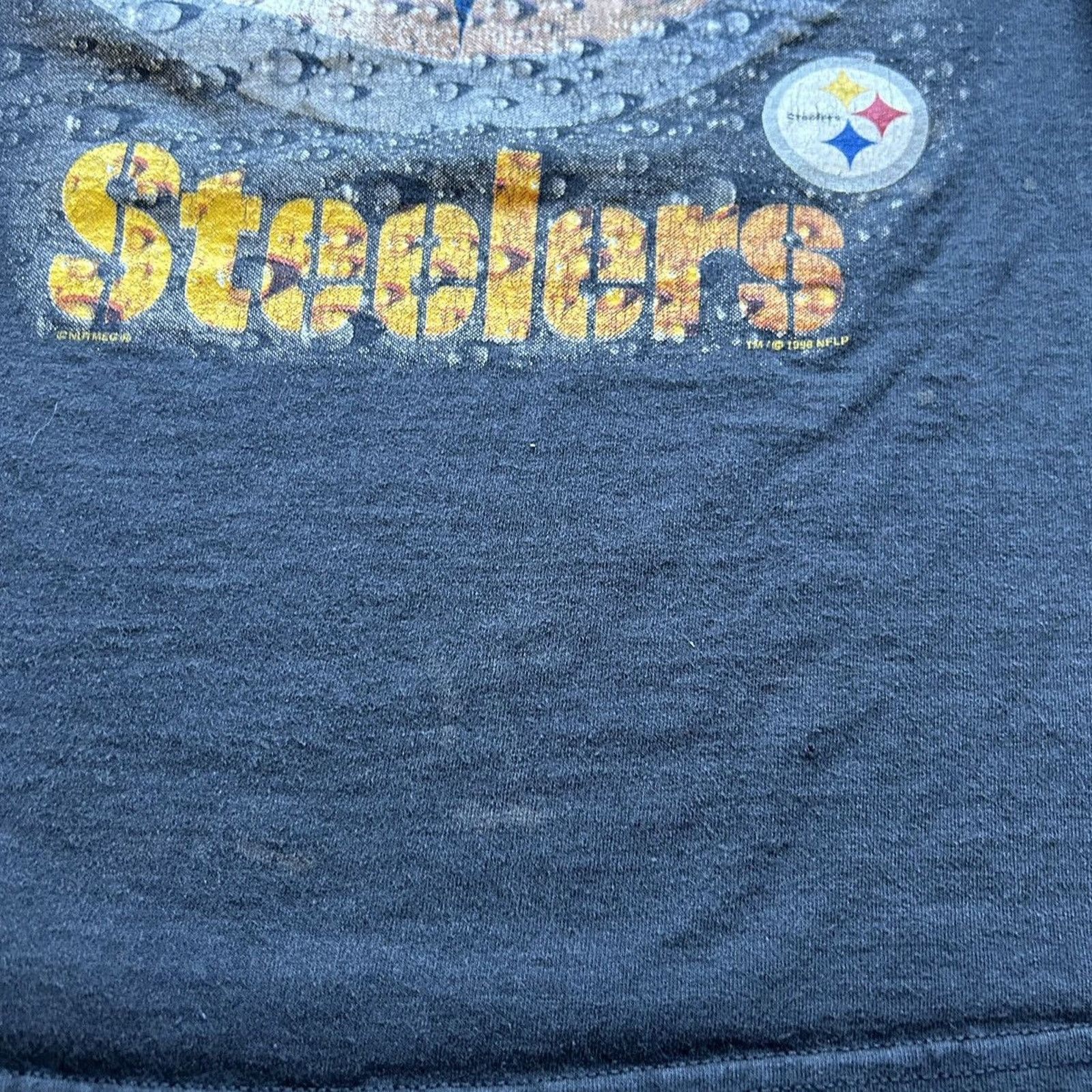 NFL Vintage 90s Pittsburgh Steelers NFL T Shirt 2XL Sun Faded Size US XXL / EU 58 / 5 - 3 Thumbnail
