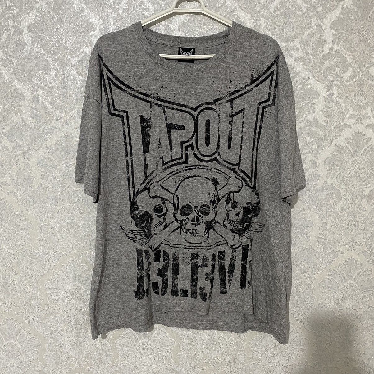 Vintage RARE Crazy Vintage Tapout T-Shirt Overprint Big Logo Y2K Size US XL / EU 56 / 4 - 1 Thumbnail