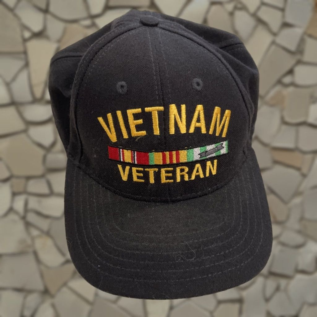 Vietnam Veteran Baseball Cap Unisex Adults Adjustable Black USA Made