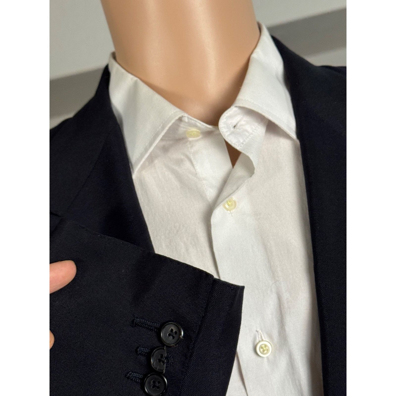 Tom Ford Tom Ford Navy Flannel Cashmere Mohair Peak Lapel Blazer 44R Size 44R - 2 Thumbnail