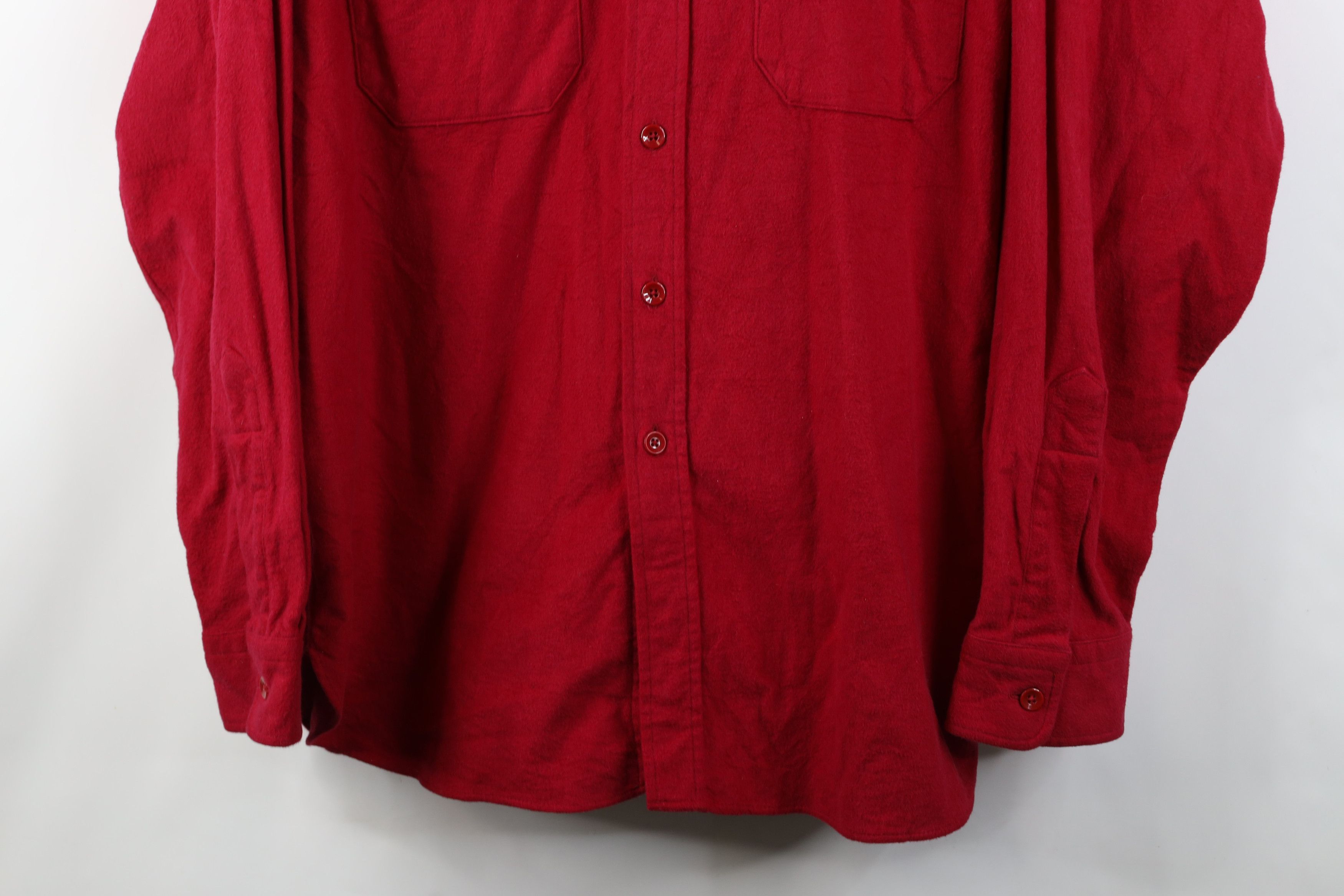 L.L. Bean Vintage 90s LL Bean Chamois Cloth Collared Button Shirt USA Size US XL / EU 56 / 4 - 3 Thumbnail
