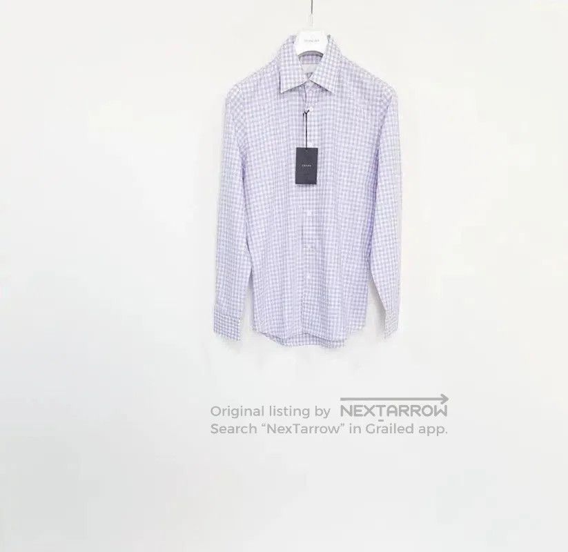 Prada Prada Purple Cotton Long Sleeve Shirt Large. Size US L / EU 52-54 / 3 - 1 Thumbnail