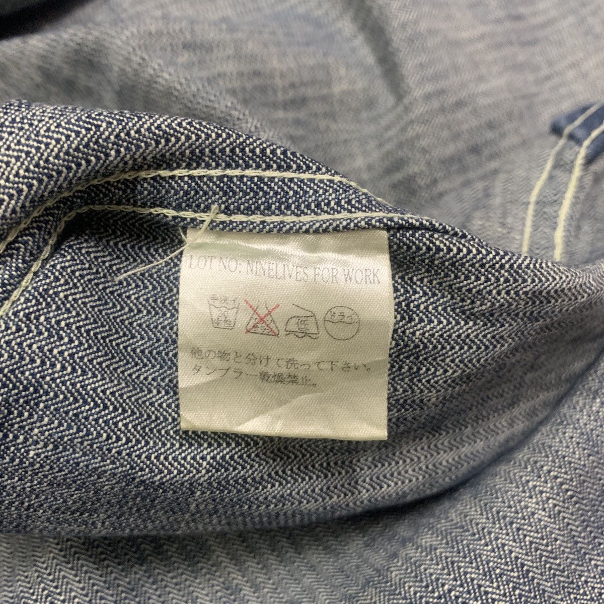 Nine Lives Nine Lives Herringbone Twill Japanese Denim Work Shirt Size US L / EU 52-54 / 3 - 7 Thumbnail
