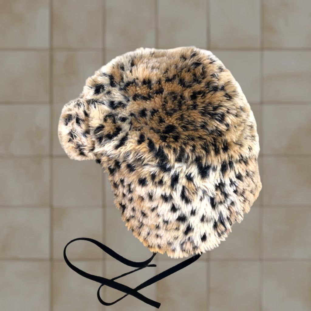 Needles Pins and Needles Hat Womens One Size Brown Cheetah Fuzzy Women Aviator Dog Ears Cap Size ONE SIZE - 1 Thumbnail