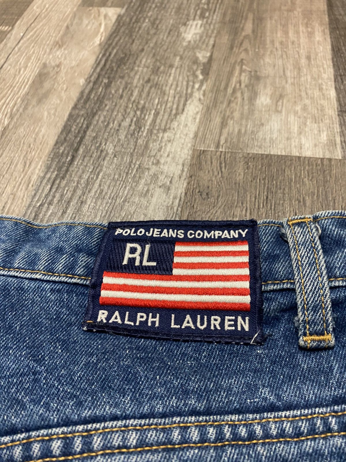 Polo Ralph Lauren × Ralph Lauren × Vintage Vintage Polo Jeans Ralph Lauren Baggy Blue Denim Banner Y2K Size US 34 / EU 50 - 10 Thumbnail