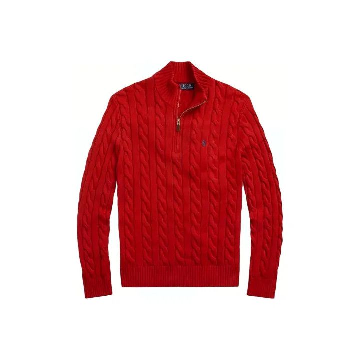 Polo Ralph Lauren Polo Ralph Lauren SS24 Cable Knit Logo Long Sleeve Sweater Size US L / EU 52-54 / 3 - 1 Thumbnail