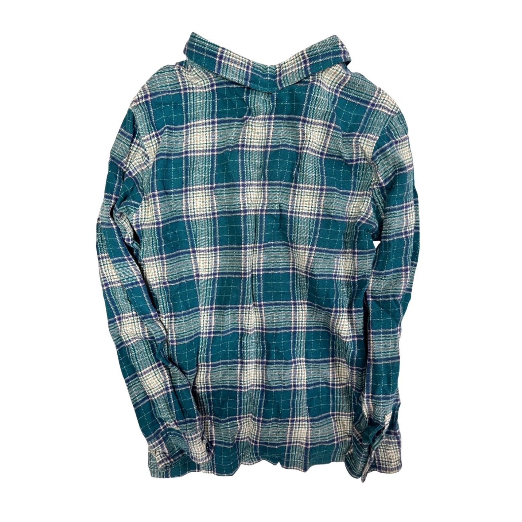 Patagonia Patagonia Women Teal Purple Plaid Organic Cotton Fjord Flannel Shirt Size 10 Size L / US 10 / IT 46 - 3 Thumbnail