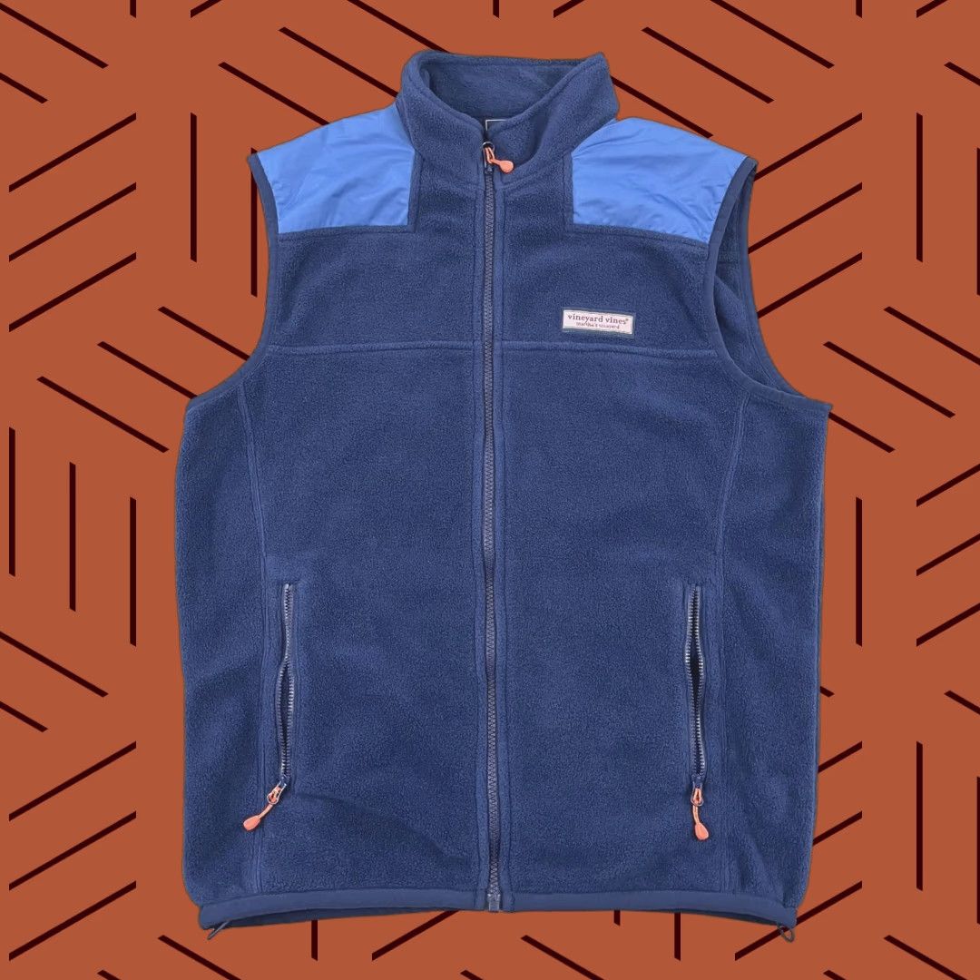 Vineyard Vines Vineyard Vines Vest Adult Mens Small Blue Fleece Full Zip Outdoor Hiking Preppy Size US S / EU 44-46 / 1 - 1 Thumbnail