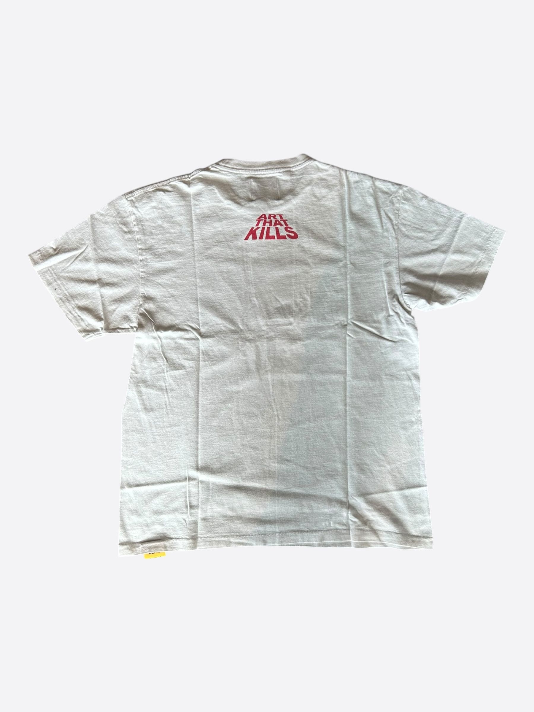 Gallery Dept. Antique White & Black You Are Late! Logo T-Shirt Size US L / EU 52-54 / 3 - 2 Thumbnail